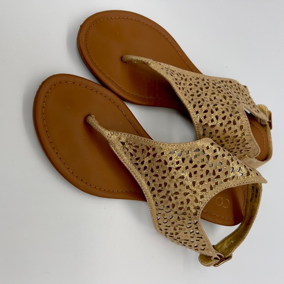 Coconuts by Matisse Shoes - Women’s Gold Glitter Thong Sandals